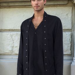 HERE&NOW Men Collarless Solid Cotton Casual Shirt-image-101