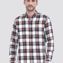 Numero Uno Men Button-Down Collar Tartan Checked Cotton Slim Fit Casual Shirt-image-35