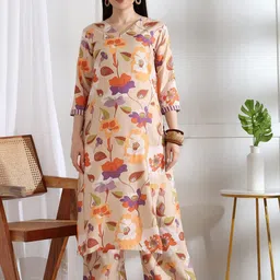 Moda Rapido Women Floral Printed Kurti with Palazzos-picture-38