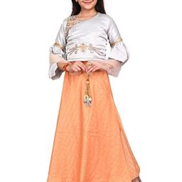 FELLAMO Women Floral Embroidered Slit Sleeve Maxi Dress-image-48