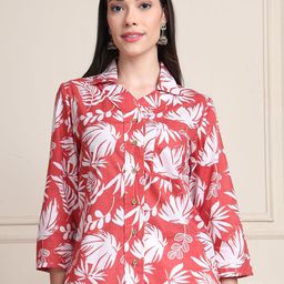 Moda Rapido Women 1 Floral Print Shirt Style Top-image-7