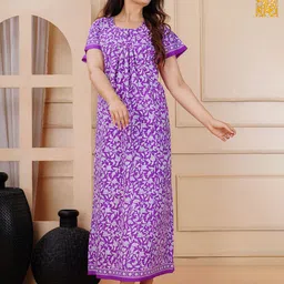 MAYA PRINT Printed Maxi Nightdress-picture-39