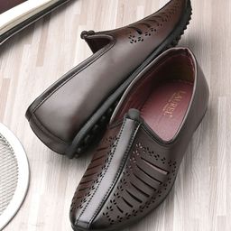 LAUREL FASHION FEVER Men Laser Cuts Loafers-image-62
