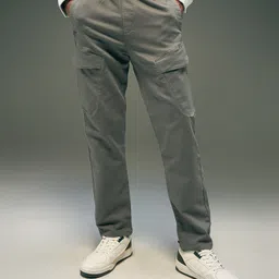 Flying Machine Men Cotton Mid-Rise Regular Fit Flat-Front Cargos Trousers-image-27