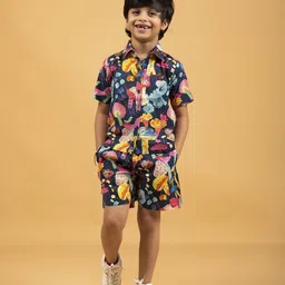 SPARSA Unisex Kids Printed Shirt with Shorts-image-12