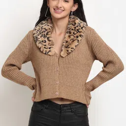 Global Republic Women Striped Crop Cardigan-image-29