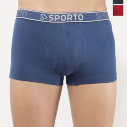 Sporto by Macho Men Pack Of 3 Mid-Rise Short Trunks Sprto_M1022-Dnm(1)-N(1)-R(1)-picture-12