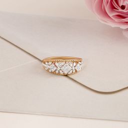 Mia by Tanishq 14KT Everlasting Bond Gold & Diamond Finger Ring 3.14gm-image-34