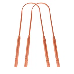 Nurpi Set Of 2 Copper Long Handle Tongue Cleaner-12