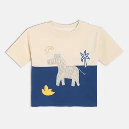 MINI KLUB Boys Printed Pure Cotton Applique T-shirt-image-82