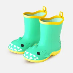 Little Surprise Box LLP Mint Green Shark EVA Rain Gumboots For Toddlers & Kids-5