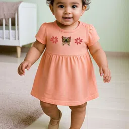 Nuego Girls Graphic Print Ruffled Fit and Flare Dress-image-86