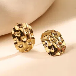 SOHI California Gold-Plated The Woven Studs-20