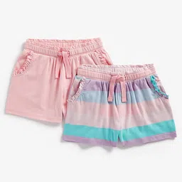 mothercare Girls Striped Shorts-image-105