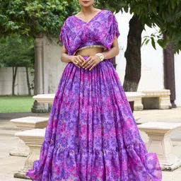 LOOKNBOOK ART Printed Ready to Wear Lehenga &-picture-14