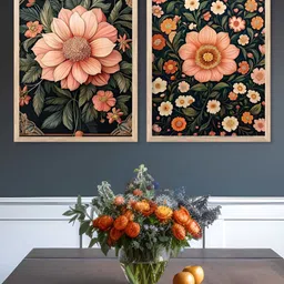 Kotart Brown & Green 2 Piece Wood Floral and Botanical Wall Paintings-image-65