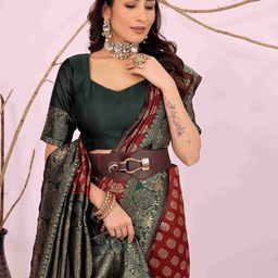 Moda Rapido Woven Design Zari Kanjeevaram Saree-image-14