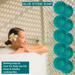 GROOVY Set Of 10 Clove Charm Blue Stone Bath Soap - 100 g Each-15