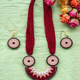 Terracotta Handmade jewellery Set for Women-image-84
