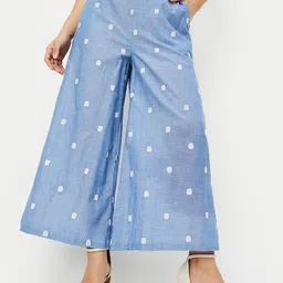 max Women Polka Dot Printed Trousers-image-10