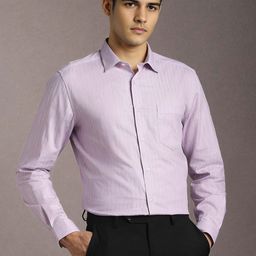 Louis Philippe Textured Roll-Up Sleeves Formal Shirt-image-29