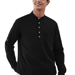 APEKTRA Slim Fit Band Collar Full Sleeves Short Kurta-53