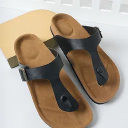 MOZAFIA Men Open Toe Flats with Buckles-15
