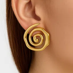 ISHTAARA Gold-Plated Stainless Steel Earrings-picture-38
