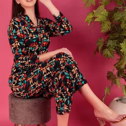 darvi Multi color Abstract Printed Shirt With Trousers image 3