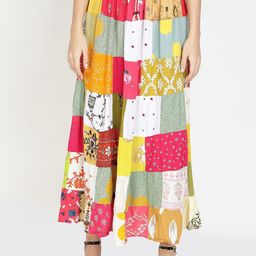 BAESD Printed A-Line Maxi Skirt-image-73