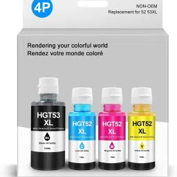 ASV GT53XL GT52 Replacement for 319 410 419 Smart Tank, DeskJet GT 5810 5820 5822 Black + Tri Color Combo Pack Ink Bottle-image-72