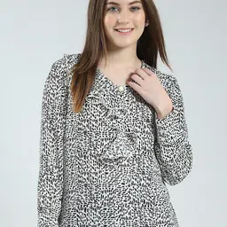 Monte Carlo Animal Printed V-Neck Top-picture-52