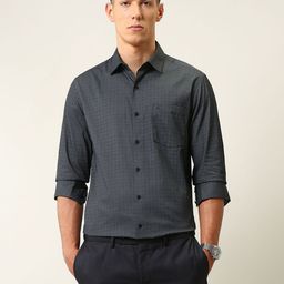 Arrow Men Slim Fit Geometric Printed Spread Collar Pure Cotton Formal Shirt-picture-32