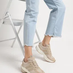 Truffle Collection Women Colourblocked PU Sneakers-image-44
