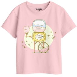 BonOrganik Girls Graphic Printed Round Neck Cotton T-shirt-image-66