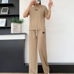 Stem Rope Women Solid Co-ord Set-image-68