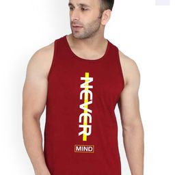 SLOWLORIS Pack Of 2 Typography Printed Sleeveless Gym Vests-picture-11