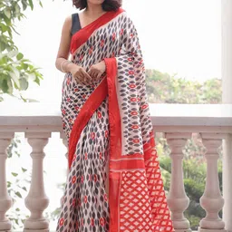 Moda Rapido Pure Cotton Designer Block Print Saree-picture-19