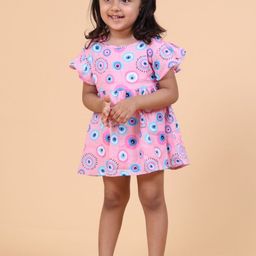 MAMA AND PEACHES Floral Print Flutter Sleeve Fit & Flare Dress-image-44