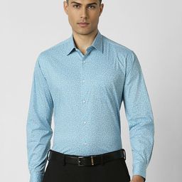 Van Heusen Men Spread Collar Micro Ditsy Printed Cotton Formal Shirt-image-22
