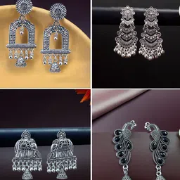 PRIVIU Floral Jhumkas Earrings-24