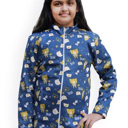Chombooka Unisex Kids Floral Woollen Lightweight Outdoor Tailored Jacket-image-55