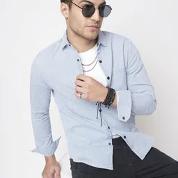VASTRADO Men Classic Slim Fit Multi Stripes Opaque Striped Casual Shirt-image-61