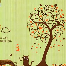 INDIAN ROYALS Brown & Orange Animal Printed Self-Adhesive & Durable Wall Sticker-image-95