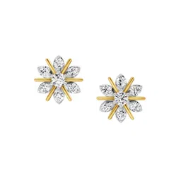 Sparkles Lab Grown Diamond 0.94 Carat Round Flower Stud Earrings for Women-40