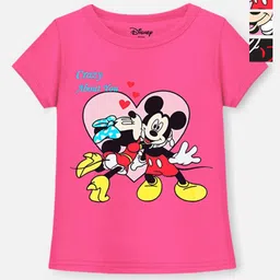 Disney By Miss and Chief Girls 3 Printed Applique T-shirt-23