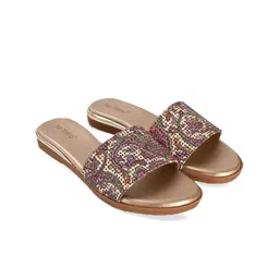 San Marino by Shoe Bank Women Embellished Party Open Toe Flats-image-72
