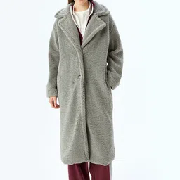 Koton Women Single-Breasted Overcoat-11