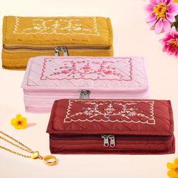 Myntra Elegant Homes Yellow Set of 3 Regular Jewellery Organiser Organisers-picture-39