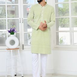 See Designs Men Geometric Embroidered Thread Work Straight Kurta-picture-41